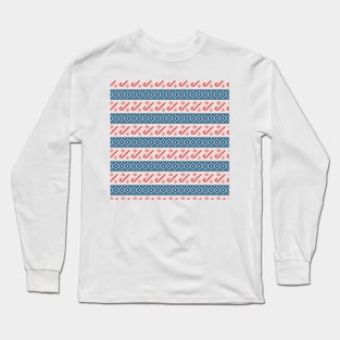 Christmas Knitting Texture Long Sleeve T-Shirt